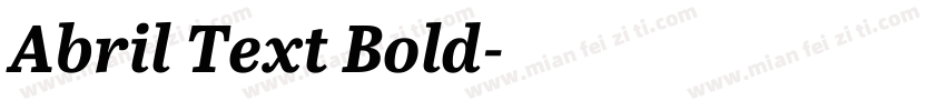 Abril Text Bold字体转换